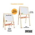 thumbnail image 4 of Pizarron Infantil Doble Cara Blanco/Verde Caballete Ajustabl Marthing Pizarrón Infantil de Madera Doble Cara 45x45 cm,Caballete Ajustable 72-115 cm, Magnético, con Accesorios, Pizarrón Educativo, 4 of 10