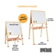 thumbnail image 4 of Pizarron Infantil Doble Cara Blanco/Verde Caballete Ajustabl Marthing Pizarrón Infantil de Madera Doble Cara 45x45 cm,Caballete Ajustable 72-115 cm, Magnético, con Accesorios, Pizarrón Educativo, 4 of 10