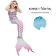 thumbnail image 5 of 4PCS Mermaid Tails for Swimming for Girls Kids Mermaid Swimsuit Costume Princess Bikini Set Bathing Suits_Special Gift, 5 of 5