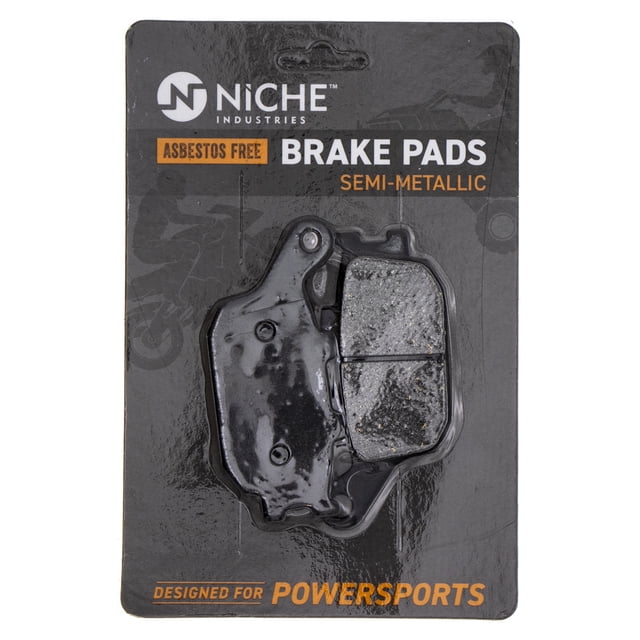 Niche Rear Brake Pad Set for Yamaha YZF R6S Semi-Metallic Motorcycle 519-KPA2370D