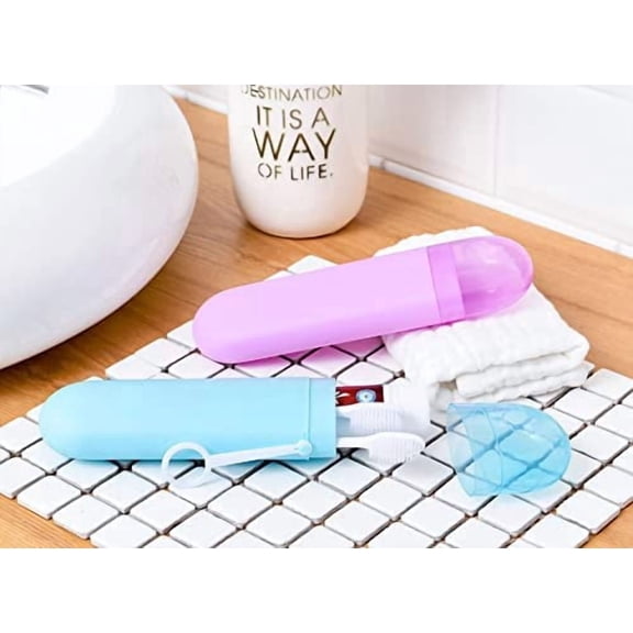 1 PCS Travel Toothbrush Holder Portable Plastic Travel Toothbrush and Toothpaste Holder Toothbrush Case for Camping School Business