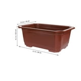 Pretyzoom Flower Planting Container Rectangular 4Pcs 11.0X7.5X4.1In ...