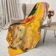 thumbnail image 3 of Disketp The Chicken Family Cozy Flannel Fleece Throw Blanket: Has a velvety texture for All Seasons - Perfect for Women, Men, & Kids"50"x40", 3 of 6