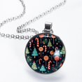 thumbnail image 2 of Christmas Elegant Glass Circular Pendant Necklace - Women's Fashion Necklace with Stunning Design, 2 of 5