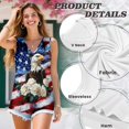 thumbnail image 6 of FUIALDOLG Women's American Flag with Eagle Tank Tops 4th Of July Patriotic Flag T-shirt Lady Sleeveless V Neck Tshirt Flowy Tunic Tops Loose Fit Athletic Tee Dressy Independence Day Party Costume,S, 6 of 7