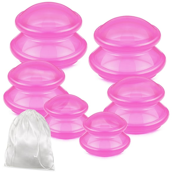 Kit de ventosas TrelaCo de silicona para terapia de masaje, 6 unidades