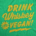 thumbnail image 2 of Mens Funny T Shirts Drink Whiskey Its Vegan Sarcastic Drinking Graphic Tee for Men Graphic Tees, 2 of 9