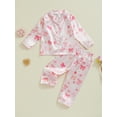 Toddler Girl Christmas Satin Silk Pajamas Button Down 2 Piece Pajama