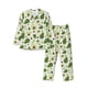 thumbnail image 1 of Balery Green Avocado Pijama para Hombre de Dos Piezas con Manga Larga, Conjunto de Dormir y Descanso Suave con Bolsillos-Large, 1 of 7