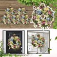 thumbnail image 3 of Lefu Spring Rainbow Hydrangea Wreath Rainbow Flowers Garland Front Door Home Decor, 3 of 9