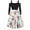 #16, variant on Pisexur Womens 1950s Vintage Dress Halter Off the Shoulder Cocktail Dresses Fashion Floral Long Sleeve Tea Party Dress Front Cross Midi Dresses Elegant Formal Evening Prom Dress with Belt