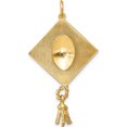 thumbnail image 5 of 14K Yellow Gold Graduation Cap With Fw Cultured Pearl Charm (43 X 21) Made In United States xac703, 5 of 6
