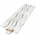 thumbnail image 6 of Sage Green Stripes Kitchen Runner Rug 2x6 Washable Runners for Hallway Non Slip Modern Simple Gradient Waves Lines Large Area Rug Indoor Floor Carpet for Bathroom Laundry Entryway Bedroom Living Room, 6 of 8