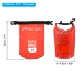 thumbnail image 2 of Uxcell Floating Waterproof Dry Bag, 2L Float Dry Bag Roll with Clear Window, Red, 2 of 6