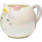Amici Home Unicorn Ceramic Coffee 16 Ounces Mug, Iridescent Finish