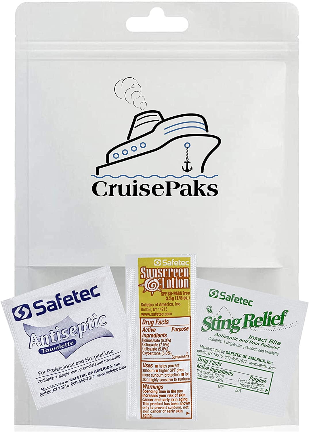 CruisePaks Cruise Essentials First Aid & Medicine Refill Kit | Basic - Outdoor