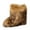Brown, variant on Plush Snow Boots for Women Slip on Mid Calf Winter Furry Booties Fashion Round Toe Flat Shoes Comfy Short Ankle Boots Red Size 10