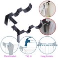 〖Follure〗1 Pair Hang Curtain Rod Holders Tap Right Into Window Frame