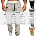 thumbnail image 3 of Jerdar Mens Casual Joggers Pants - Cotton Drawstring Chino Cargo Pants Hiking Outdoor Twill Track Jogging Sweatpants Pants, 3 of 5