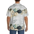 thumbnail image 5 of Disketp Men's Hawaiian Pumpkin And White Marble Print Shirts Button Down Holiday Beach Shirts-X-Large, 5 of 7