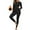 Black, variant on Thermal Underwear for Women Long Johns with Fleece Lined, Base Layer Women Cold Weather Top Bottom