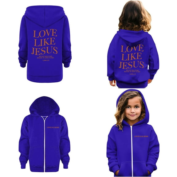 Teen Boys Hoodies Jesus Loves You Print Hooded Sweatshirts Long Sleeve Graphic Sweatshirt Cute Loose Pullover Top New Year Sweatshirts Girl Clothes 11-12 Years Cute Boy Girl Clothing