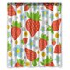 thumbnail image 1 of Cortina de Ducha ABPHQTO Poliéster Impermeable Fresas y Ganchos 150x180 cm, 1 of 1