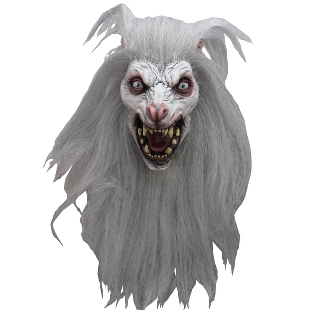 Máscara de Halloween Lobo White Moon Disfraz Hombre Lobo