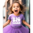 thumbnail image 4 of Big Cousin Retro T-Shirts for Toddler & Youth Kids Purple Shirt 12 Months, 4 of 5