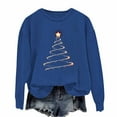 thumbnail image 3 of Jsaierl Christmas Fleece Sweatshirts for Women Funny Christmas Graphic Sweatshirt Trendy Pullover Sweater Tops Round Neck Tunic Long Sleeve Shirts Christmas Gifts, 3 of 4