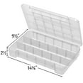 thumbnail image 7 of Akro-Mils Large Plastic Portable Parts Storage Case for Hardware and Crafts with Hinged Lid and 5 Adjustable Dividers, (14-3/8-Inch x 9-1/2-Inch x 2-1/2-Inch), Clear 05905, 7 of 7