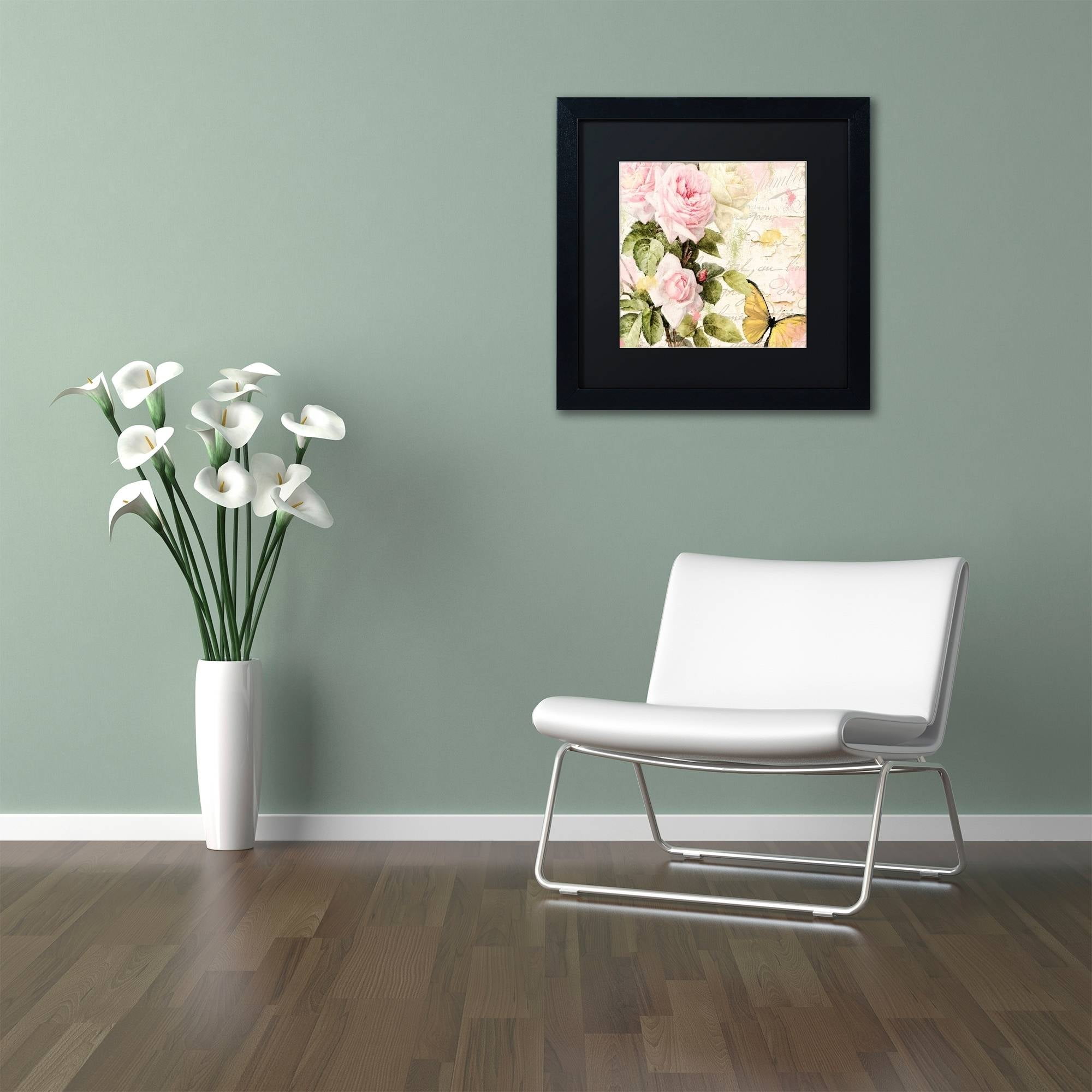 Trademark Fine Art "Florabella II" Canvas Art by Color Bakery Black Matte, Black Frame