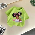 thumbnail image 4 of GDREDA Vêtements Fille Enfant Filles Mignon Mode Imprimé Col Rond Confortable T-Shirt à Manches Courtes Été Décontracté Ample T-Shirt Hauts T-Shirts pour Fille Vert Clair,4-6 Ans, 4 of 4