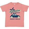 thumbnail image 3 of Inktastic Paradise Beach in Delray Beach with Palm Trees and Car Boys or Girls Toddler T-Shirt, 3 of 5