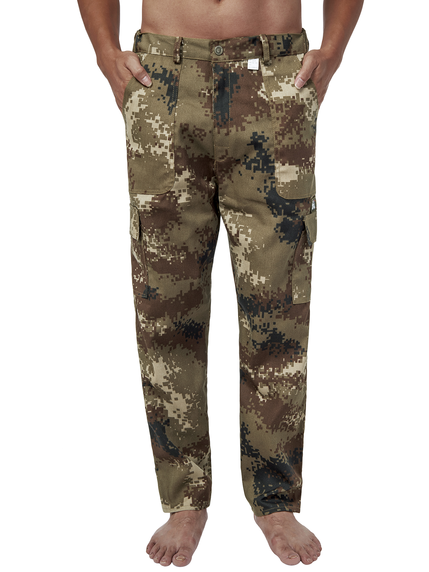FOCUSSEXY Men Comfort Cargo Pant Tactical Combat Cargo Pocket Long Pants Work Wear Casual Bottoms Outdoor Camo Stretch Cargo Pants - image 1 of 7