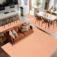 thumbnail image 5 of Peach Fuzz Area Rugs 2.7x5 for Living Room, Farmhouse Solid Orange Color Modern Art Non Slip Washable Rug Runner, Low Pile Indoor Floor Carpet Mat Bathroom Rugs for Bedroom, Kids Room, 5 of 9