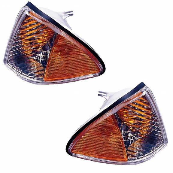 For Ford Mustang 1987-1993 Side Marker Light Diamond Design Pair Driver and Passenger Side FO2559102