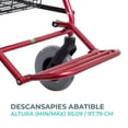 thumbnail image 2 of Andadera Rollator Todo Terreno Híbrida con Descansapies con Asiento y Canastilla | Llanta de 20 Cm [Roja], 2 of 9