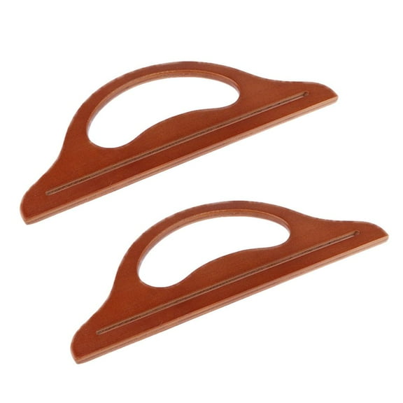 2pcs Handmade Bag Wooden Purse Handle Handcraft Supplies Bag Accessories