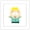 White Framed Version, variant on Gallery Pops South Park - Leopold "Butters" Stotch Wall Art, Unframed Version, 12" x 12"