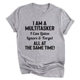thumbnail image 2 of Xuyuer Funny Badass Womens T Shirts Cool Sarcastic Graphic Tees for Ladies with Sass Women I Am A Multitasker Letter Shirt Pullover Short Sleeve Tops Tee, 2 of 4