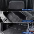 thumbnail image 3 of KROAK Tesla Model Y Floor Mats, All Weather TPE Floor Mats for Tesla Model Y 2021-2024, All-Weather Cargo Liners Rear Cargo Tray Trunk Automotive Accessories,Set of 6 Mats(Not Fit 7-Seat), 3 of 7