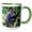 Green/White, variant on 3drose, Africa. Tanzania. Blue Monkey Sitting in a Tree at Arusha Np., 15oz Mug