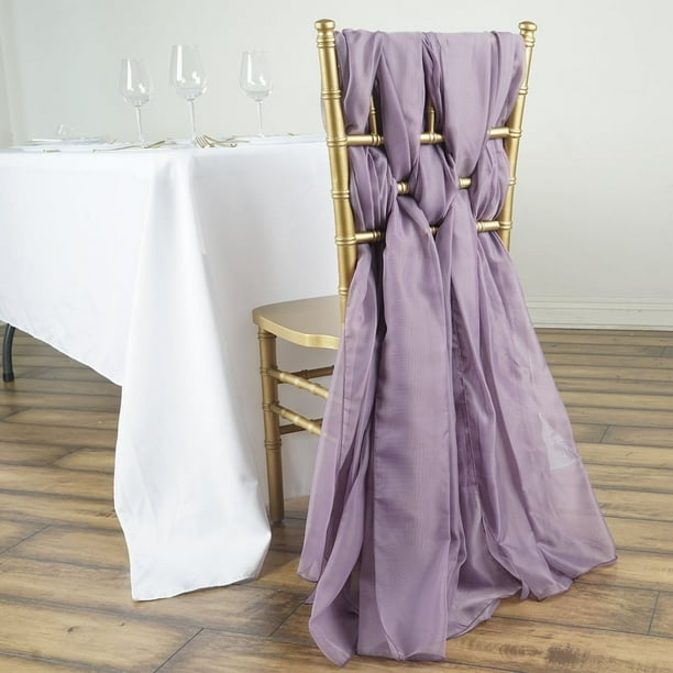 Efavormart 5 Pack 6 Ft DIY Premium Chiffon Designer Chair Sash for ...