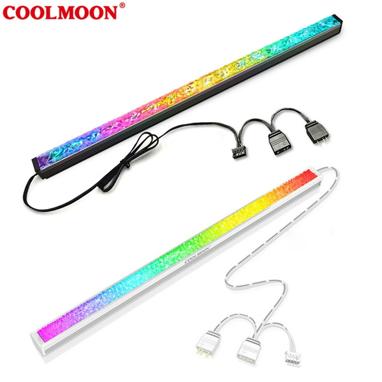 GlorySunshine COOLMOON ARGB LED Strip Light with 5V 3Pin Small 4Pin Header  Changing Light Speed DIY Lamp Bar Light Strip for PC Computer Case Chassis  