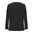 thumbnail image 5 of Loose Fitting Blouses for Work New Women Long Sleeve Tunic Tops Crewneck Ribbed Knit Buttons Shirts Fall Casual Lightweight Sweaters Black M, 5 of 8