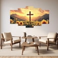 thumbnail image 4 of ZHONGYUTONG 5 Piece Christian Wall Art Jesus Pictures Set of 5 for Christ Church Dining Living Room Home Decor Cross Painting Canvas God Poster Prints Framed (12x16inx2pcs 12x24inx2pcs 12x32inx1pcs), 4 of 5