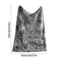 thumbnail image 3 of chaungfeng Double-sided Thicken Faux Fur Throw Blanket, Gray Soft 39"x59" Fluffy Bed Blanket, Cozy Shaggy Plush Decorative Couch Throw, Furry Fuzzy Lap Blanket for Women Men Gift, 3 of 6