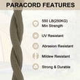 thumbnail image 6 of Uxcell 550 Paracord Rope 10ft, 4mm Thin Paracord Nylon Cord Survival 7-Strand Core for Tent Camping Outdoor Gear - Dark Brown, 6 of 7