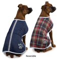 thumbnail image 1 of Dog Blanket Coats Reversible Water Resistant Navy Blue Reflective Warm Jacket (Medium), 1 of 1